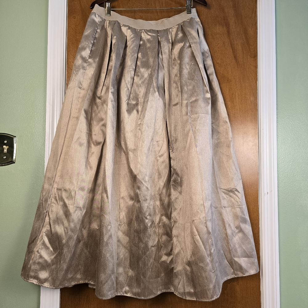 Joan Rivers Skirt Womens L Gold Red Carpet Pull On Full Length Elastic Waist - Picture 2 of 8